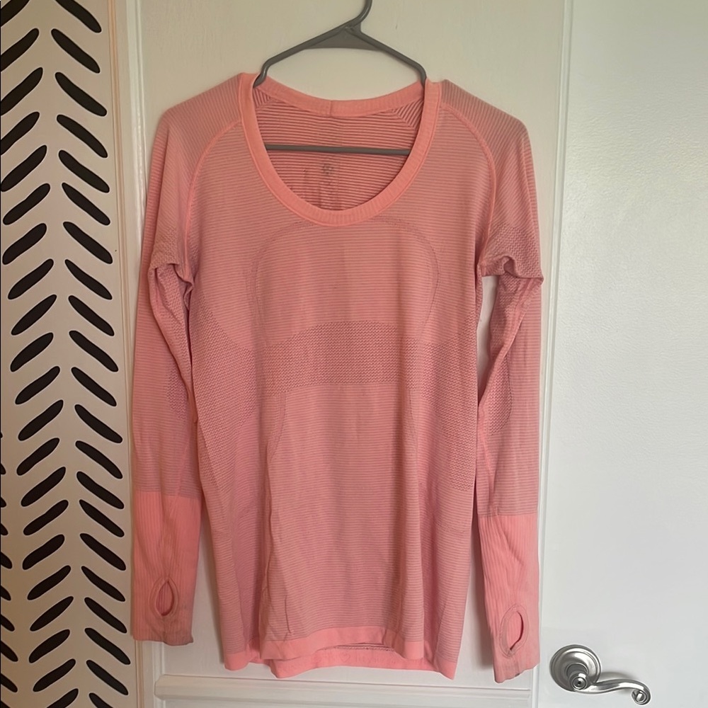 lululemon athletica Pink Long Sleeve Women's Tee